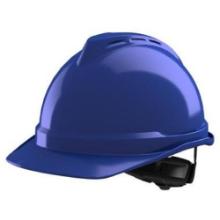 MSA V-Gard 500 ventilated helmet, blue, with quick-adjust headband product photo