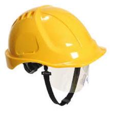 Portwest PW54 Endurance Plus helmet with goggles, yellow product photo