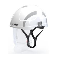 Irudek SECRA 1 helmet with built-in arc visor, yellow product photo