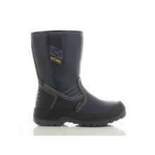 SJ BESTBOOT S3 fekete bőr csizma, ac&eacute;l kapli, ac&eacute;l talpk&ouml;z&eacute;p 38 term&eacute;kfot&oacute;