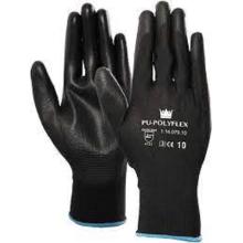 MJ 14-079 PU palm dipped PES gloves, black product photo
