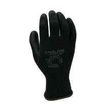 PS/SteelPro 805BKPE teny&eacute;ren PU m&aacute;rtott PE fekete szerelőkesztyű 6/XS term&eacute;kfot&oacute;