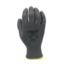 PS/SteelPro 805GRPE teny&eacute;ren PU m&aacute;rtott PE sz&uuml;rke szerelőkesztyű 9/L term&eacute;kfot&oacute;