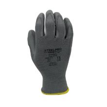 SteelPro 805GRPE/GYPE teny&eacute;ren PU m&aacute;rtott PE sz&uuml;rke szerelőkesztyű 8/M term&eacute;kfot&oacute;