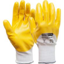 MJ 50-002 NBR M-Lite nitrile dipped PES gloves up to fist bone, yellow product photo