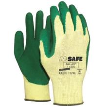 MJ 11-540 M-Grip latex teny&eacute;rm&aacute;rtott kesztyű, PES/pamut alapon 10 term&eacute;kfot&oacute;