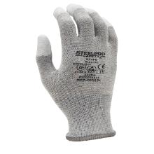 PS/SteelPro 813PE ujjv&eacute;gen PU m&aacute;rtott sz&uuml;rke PE kesztyű, ESD kivitel 6/XS term&eacute;kfot&oacute;