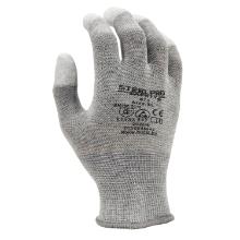 PS/SteelPro 813 gray nylon gloves dipped with PU on the fingertips, ESD design product photo