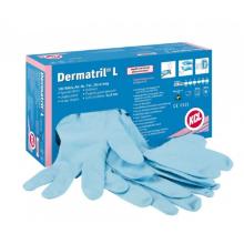 KCL 741 Dermatril Einmalhandschuhe aus blauem Nitril, puderfrei, 28 cm Produktbild