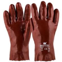 KI&Aacute;RUS&Iacute;T&Aacute;S MJ 17-027 PVC kesztyű, pamut belsővel, piros, 10 term&eacute;kfot&oacute;