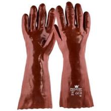 KIÁRUSÍTÁS MJ 17-040 PVC kesztyű, pamut belsővel, piros, 40 cm hossz, 10-es termékfotó