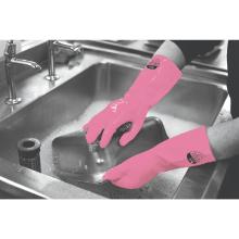 HPC GR01PI Household rubber gloves, fluffy, pink product photo