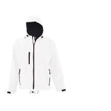 Sol's replay men - hooded softshell jacket, white, size S-2XL product photo