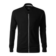 Bomber 453 Herren-Zip-Top, 100% Baumwolle, lange Ärmel, schwarz Produktbild