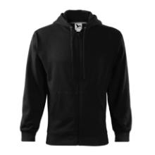 Trendy Zipper 410 Cipz&aacute;ras, kapucnis pul&oacute;ver, 65% pam+35% PES, fekete, XL term&eacute;kfot&oacute;