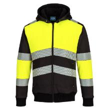 Portwest PW377 - PW3 Class 1 zippz&aacute;ros t&eacute;li kapucnis pul&oacute;ver S&aacute;rga/Fekete XL term&eacute;kfot&oacute;
