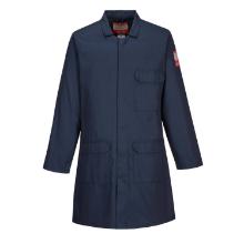 Portwest FR34 - FR Standard Flame-Retardant Lab Coat, Navy, Size S product photo
