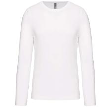 Kariban Langarm-T-Shirt mit Rundhalsausschnitt, 100 % Baumwolle, 180 g, weiß, M Produktbild