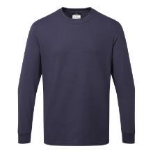 Portwest AS22 Antistatic ESD Long Sleeve T-Shirt, Navy, XS product photo