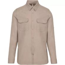 Kariban KA590 Herren-Langarmhemd, Beige, 4XL Produktbild