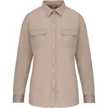 Kariban KA591 Damen-Safarihemd mit langen &Auml;rmeln, beige, XL Produktbild