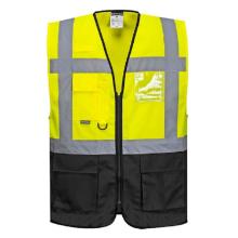 Portwest C476YBR Warsaw Executive Hi-Vis Vest, Yellow/Black product photo