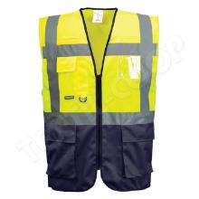 Portwest C476YNR Warsaw vezetői hi-viz mell&eacute;ny, s&aacute;rga/s&ouml;t&eacute;tk&eacute;k XL term&eacute;kfot&oacute;