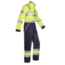 Sioen AUTUN Hi-Vis overall FACE protection, yellow/blue, 79COT, 20PES, 1AST 350g product photo