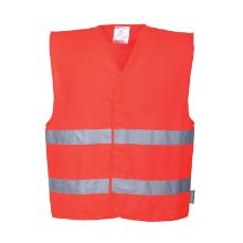 Portwest C474 Hi-Vis vest with 2 reflective stripes across, red S/M product photo