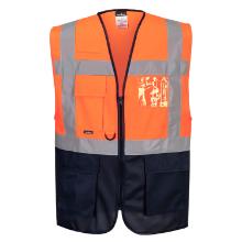 Portwest C476ONR Warsaw vezetői hi-viz mell&eacute;ny, narancs/navy M term&eacute;kfot&oacute;