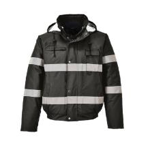 Portwest S434BKR Iona Lite Bomber dzseki, fekete sz&iacute;nben L term&eacute;kfot&oacute;