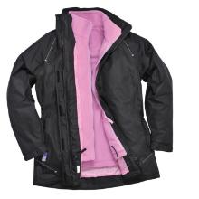 Portwest S571BKR Elgin 3:1 Jacket Black/Pink With Removable Lining product photo