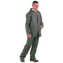 EP 50201 PVC raincoat acid&alkali resistant, hooded, green L product photo