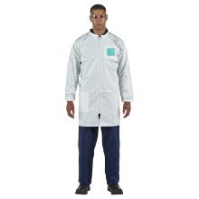 Ansell 2000-WH STDLab coat white, zipper, collar 2 pockets, model number 209 product photo