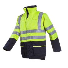KI&Aacute;RUS&Iacute;T&Aacute;S Sioen KELFORD Hi-Vis Hi-Vis l&aacute;ng&aacute;ll&oacute; bomber dzseki, s&aacute;rga/k&eacute;k L term&eacute;kfot&oacute;