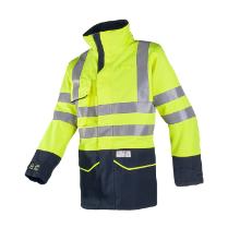 Sioen NASH &iacute;v-, l&aacute;ng-, vegyszer &aacute;ll&oacute; k&uuml;lső kab&aacute;t, Hi-viz s&aacute;rga/sk&eacute;k XL term&eacute;kfot&oacute;