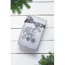 OLIMA CHRISTMAS TOWEL - LET IT SNOW FLAKES product photo
