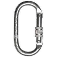 AZ011 Karabiner, csavarmenetes, 18mm ny&iacute;l&aacute;s&uacute;, galvaniz&aacute;lt ac&eacute;l term&eacute;kfot&oacute;