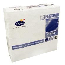 Duni 154669 Classic napkin, white, 40x40cm, 4ly, 1/4fold., 50pcs/set product photo