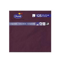 Duni 165513 napkin, Plum, 33 x33 cm, 2ly, 1/4fold., 125pcs/set product photo