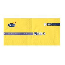 Duni 168416 tissue napkin, yellow, 24x24 cm, 3ly, 1/4fold., 250pcs/set product photo
