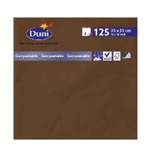 Duni 174088 tissue szalv&eacute;ta, gesztenye, 33x33cm, 2 r&eacute;teg, 1/4 hajtott, 125db/csm term&eacute;kfot&oacute;