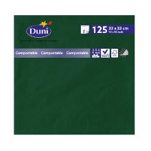 Duni 180382 tissue szalv&eacute;ta, z&ouml;ld, 33x33cm, 2 r&eacute;tegű, 1/4 hajtott, 125db/csomag term&eacute;kfot&oacute;