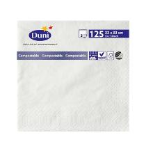 Duni 2502 tissue szalv&eacute;ta, feh&eacute;r, 33x33cm, 3 r&eacute;teg, 1/4 hajtott, 125 db/csom term&eacute;kfot&oacute;