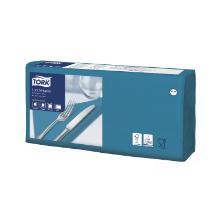Tork 477845 Lunch napkin, teal color, 2 layers, 32.8x32.5cm, 1/4 folded product photo