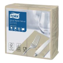 Tork 477352 Dinner napkin,Nature, 2-ply, 39,5x39cm, 1/8 folded, 150pcs/pack product photo