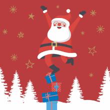 Duni 207524 Tissue Santa time szalvéta, piros, 33x33 cm, 3 réteg, 20 db/csomag termékfotó