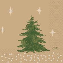 Duni 208483 Humble trees szalv&eacute;ta, drapp, 24x24 cm,3 r&eacute;t., 1/4 hajt., 50 db/csom term&eacute;kfot&oacute;