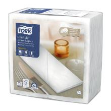 Tork 478180 LinStyle Dinner napkin, white, 39x39mm, 1/8 fold, compostable, 50 pc product photo