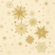 Duni 211565 Tissue Stargazing Cream szalv&eacute;ta, 33x33 cm,1/4 hajt., 250db/csom (K) term&eacute;kfot&oacute;